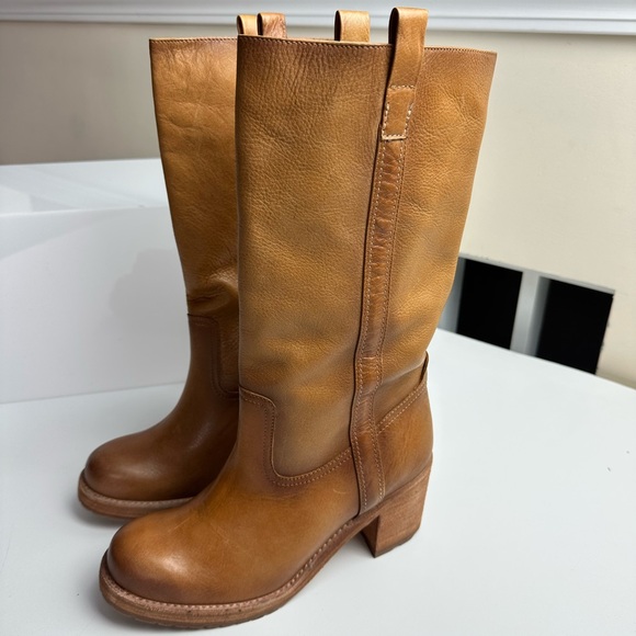 Cleo +Wolf Women's Tan Scout Leather Boots Size 7 - Picture 4 of 8